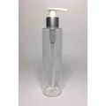 500ml Clear PET Cylinder Bottle with Silver & White Lotion Pump
