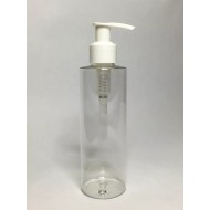 500ml Clear PET Cylinder Bottle with White Lotion Pump