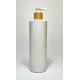 100ml White Cylinder With Bamboo & White Pump
