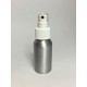 50ml Aluminium Boston Bottle With White Atomiser