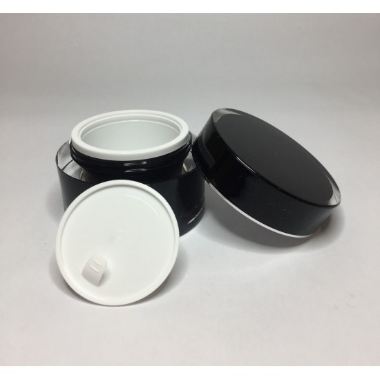 50ml Luxury Black Double Wall Acrylic Jar 50ml Luxury Black Double Wall Acrylic Jar