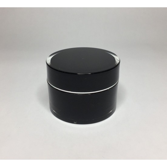 50ml Luxury Black Double Wall Acrylic Jar