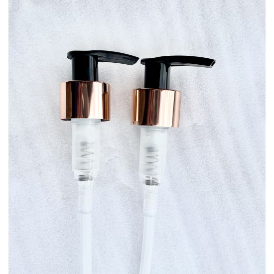 Rose Gold/Black Lotion Pump 24/410 - 24mm Lotion/Soap Dispenser