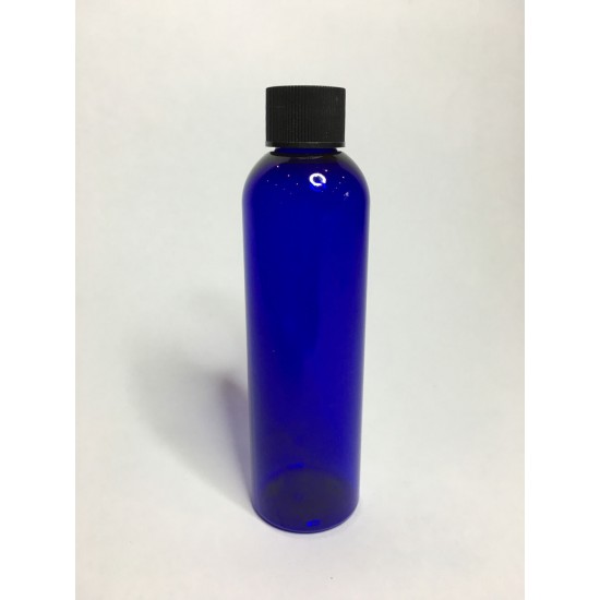 60ml PET Plastic Cobalt Blue Bottles And Black Cap 