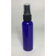 60ml PET Plastic Cobalt Blue Boston Bottles & Black Atomiser Spray