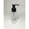60ml Clear Plastic Cylinder Bottle & Black Lotion Pump