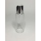 100ml Clear Plastic Cylinder Bottle with Shiny Silver Disc Top 100ml Clear Plastic Cylinder Bottle with Shiny Silver Disc Top