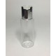 60ml Clear PET Cylinder Bottle with Chrome Silver Disc Top