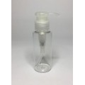 60ml Clear Plastic Cylinder Bottle & Natural Lotion Pump