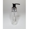 60ml Clear Plastic Cylinder Bottle with Chrome & Black Pump