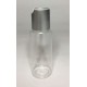 100ml Clear Plastic Cylinder Bottle with Matt Silver Disc Top 100ml Clear Plastic Cylinder Bottle with Matt Silver Disc Top