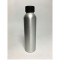 250ml Tall Aluminium Boston Bottle With Black Ribbed Cap