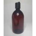 500ml Amber PET Sirop Bottle with Black Disc Top