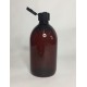 500ml Amber PET Sirop Bottle with Black Flip Top