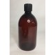 500ml Amber PET Sirop Bottle with Black Flip Top