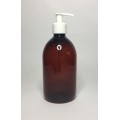 500ml Amber PET Sirop Bottle with White Lotion Pump