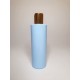 500ml Baby Blue Cylindrical PET Plastic Bottles With Shiny Gold Disc Top