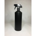 1000ml (1L) Black HDPE Swipe Bottle with Black Trigger Spray