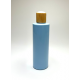 500ml Baby Blue PET Plastic Cylinder Bottles with Bamboo Disc Top