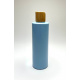 500ml Baby Blue PET Plastic Cylinder Bottles with Bamboo Disc Top