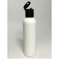 100ml Tall White HDPE Boston Bottle With Black Flip Top