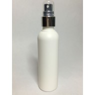 100ml Tall White HDPE Boston Bottle With Chrome Atomiser