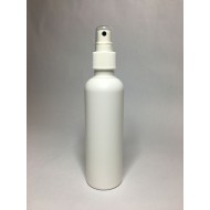 100ml Tall White HDPE Boston Bottle With White Atomiser