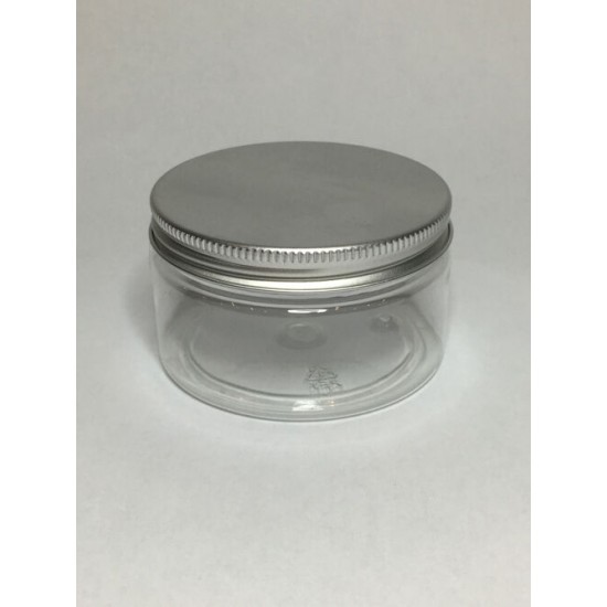 100ml clear Jar with Aluminium Silver Lid