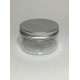 100ml clear Jar with Aluminium Silver Lid