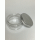 100ml clear Jar with Aluminium Silver Lid