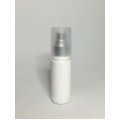 100ml White HDPE Cylinder Overcap With Chrome Atomiser