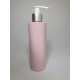 250ml Pink Cylindrical PET Plastic Bottle Matt Silver/White Lotion Pump 250ml Pink Cylindrical PET Plastic Bottle Matt Silver/White Lotion Pump