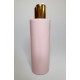 500ml Pink Cylindrical PET Plastic Bottles With Shiny Gold Disc Top