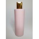 500ml Pink Cylindrical PET Plastic Bottles With Shiny Gold Disc Top