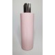 500ml Pink Cylindrical PET Plastic Bottles With Shiny Silver Disc Top