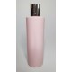 250ml Pink Cylindrical PET Plastic Bottles With Shiny Silver Disc Top