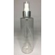 250ml Clear PET Cylindrical Bottles With Matt Silver Atomiser