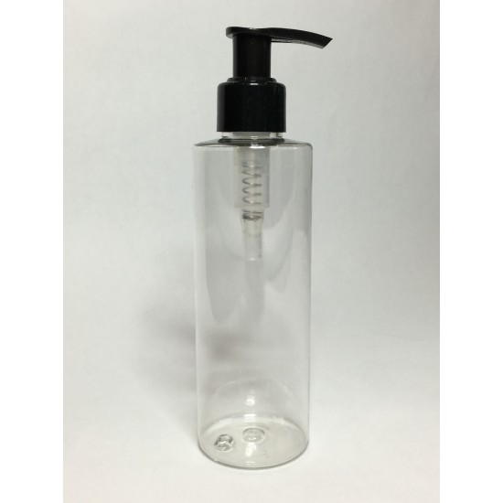 500ml Clear PET Tubular  Bottle with Black Lotion Pump