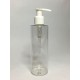 250ml Clear PET Cylindrical Bottles With White Lotion Pump