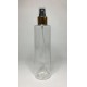 250ml Clear PET Cylindrical Bottles With Black & Gold Atomiser 250ml Clear PET Cylindrical Bottles With Black & Gold Atomiser