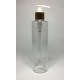 250ml Clear PET Cylindrical Bottles With Gold & White Pump 250ml Clear PET Cylindrical Bottles With Gold & White Pump