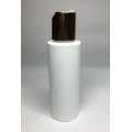 200ml White PET Cylinder with Shiny Gold Disc Top
