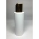 100ml White Cylinder Bottle with Shiny Gold Disc Top