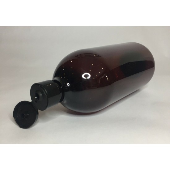 1000ml (1L) Amber PET Sirop Bottle with Black Flip Top Cap 1000ml (1L) Amber PET Sirop Bottle with Black Flip Top Cap