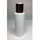 200ml White PET Cylinder with Shiny Gold Disc Top