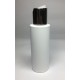 100ml White Cylinder Bottle with Shiny Silver Disc Top