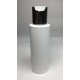 200ml White PET Cylinder with Shiny Silver Disc Top