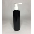 250ml Black PET Cylinder Bottle with White Lotion Pump