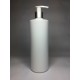 250ml White Cylinder Bottle with Matt Silver & White Lotion Pump 250ml White Cylinder Bottle with Matt Silver & White Lotion Pump