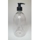 500ml Clear PET Sirop Bottle With Black Lotion Pump